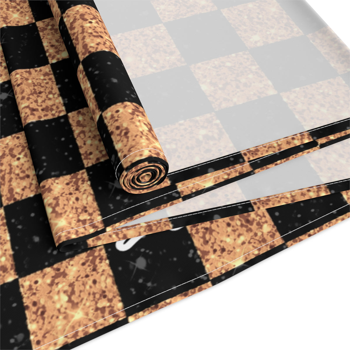 Glitter "Look" Design Happy Halloween Name Table Runner (Cotton, Poly)