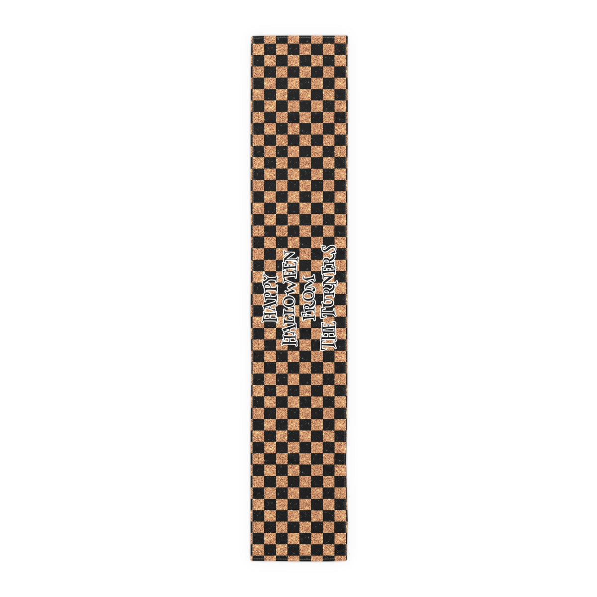 Glitter "Look" Design Happy Halloween Name Table Runner (Cotton, Poly)