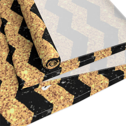 Glitter "Look" Design Happy Halloween Name Table Runner (Cotton, Poly)