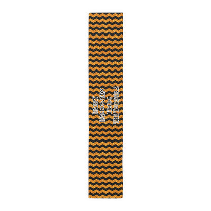 Glitter "Look" Design Happy Halloween Name Table Runner (Cotton, Poly)