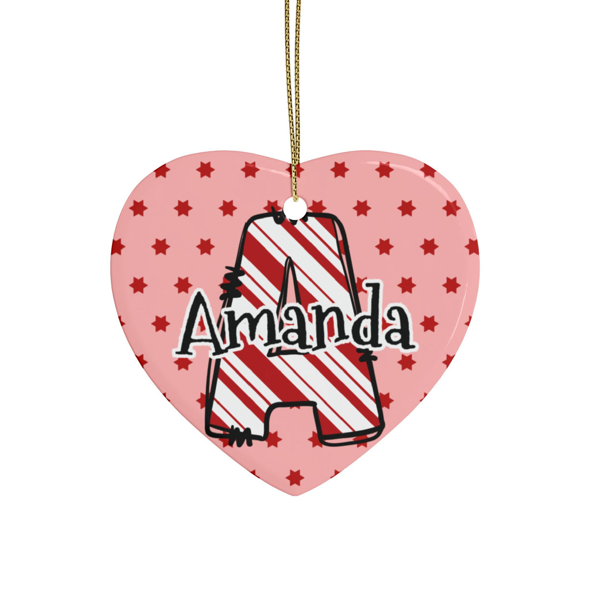Letter Name Ceramic Ornaments (1pcs, 5pcs, 10pcs, 20pcs)