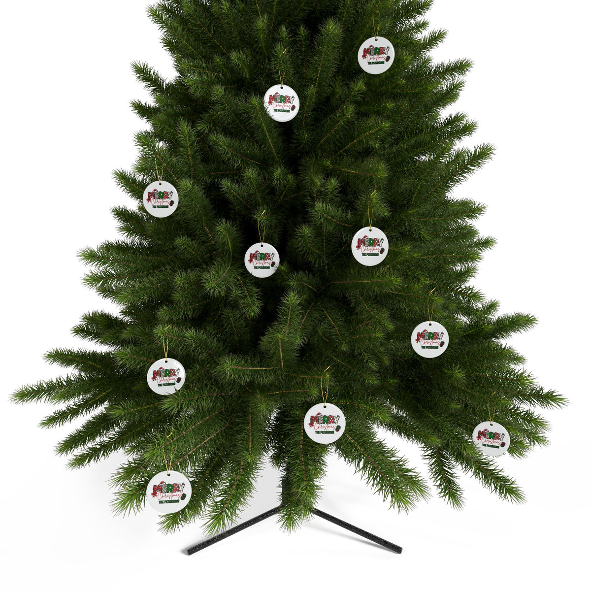 Merry Christmas Name Ceramic Ornaments (1pcs, 5pcs, 10pcs, 20pcs)
