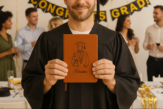 Boy/Girl Grad Party Guest Advice Premium Engraved Journal (A5)