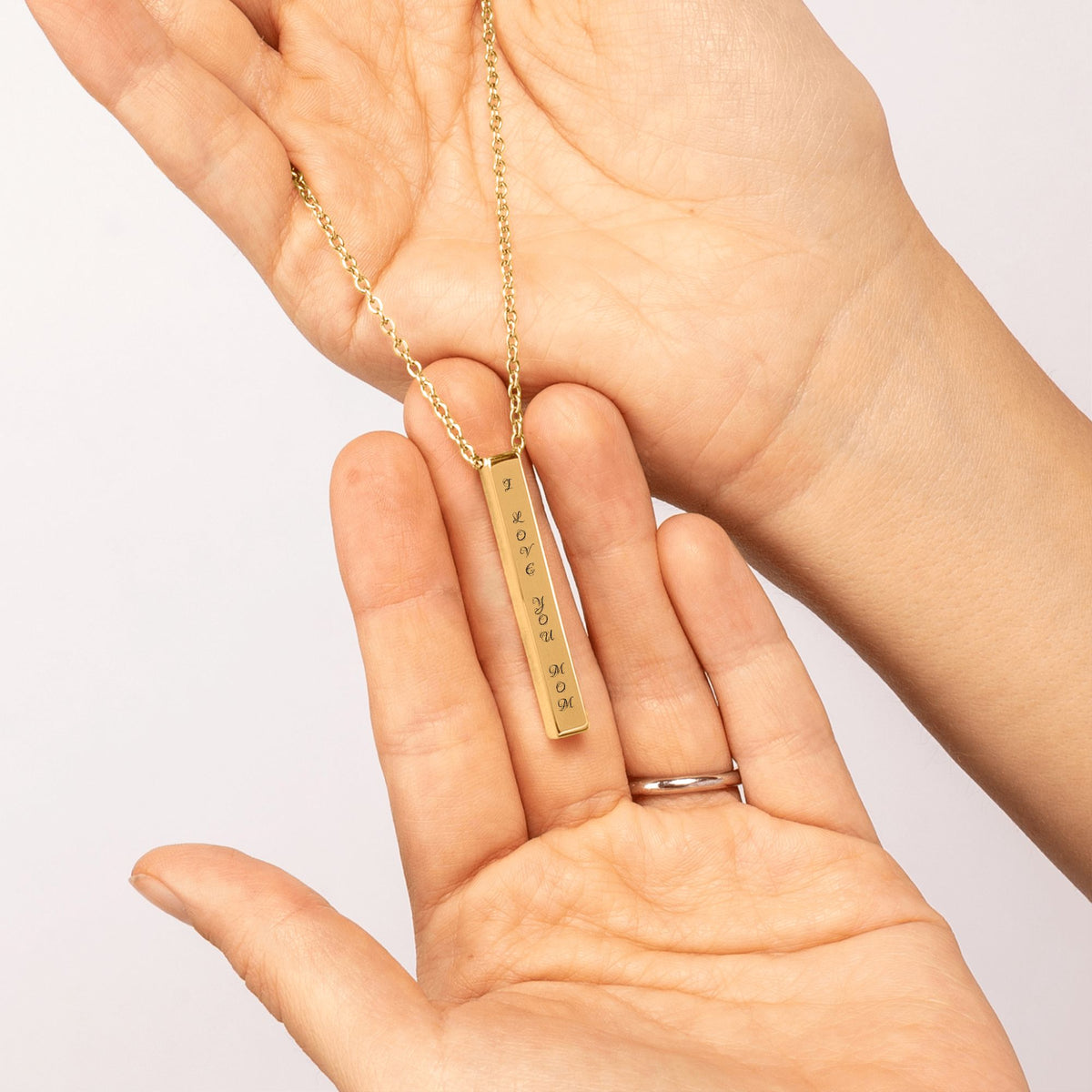 3D Bar Necklace with/without Birthstone