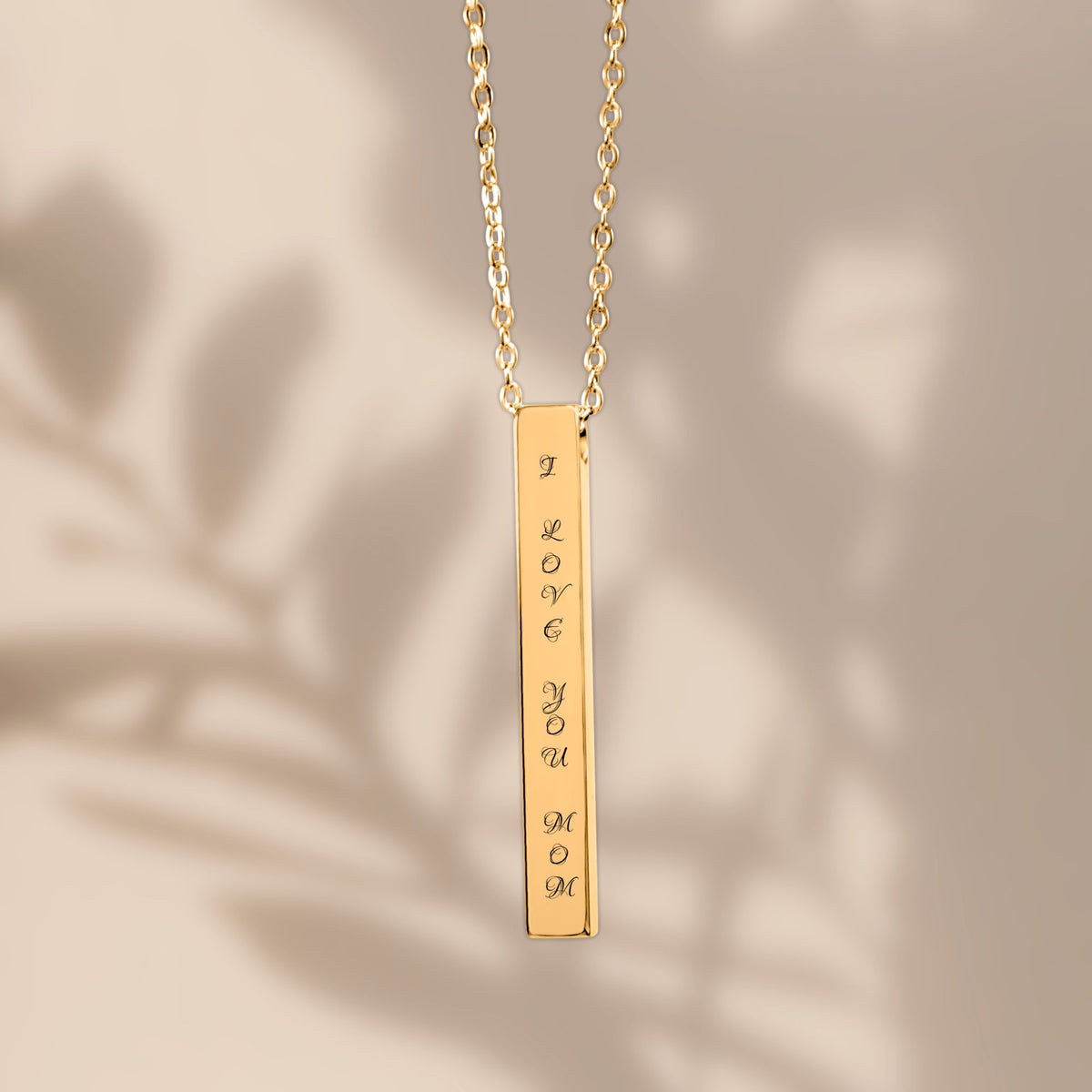 3D Bar Necklace with/without Birthstone