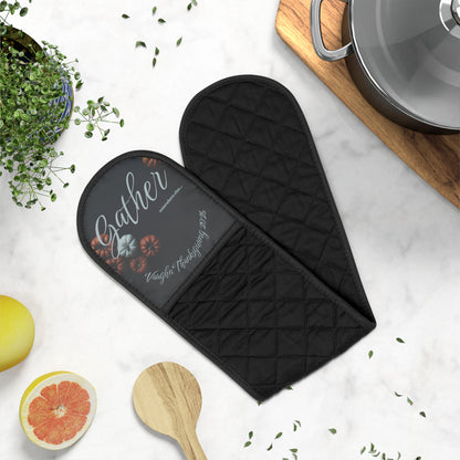 Gather Somewhere Else Name Oven Mitts
