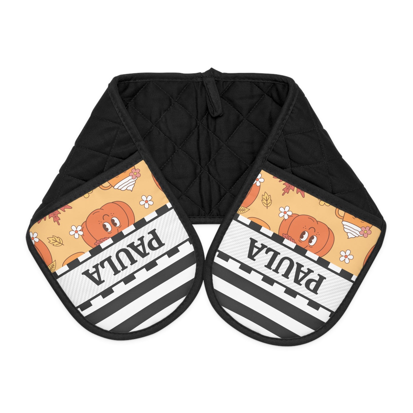 Stripe Fall Name Oven Mitts