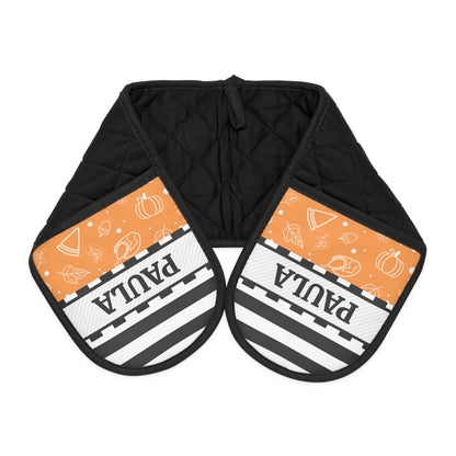 Stripe Fall Name Oven Mitts