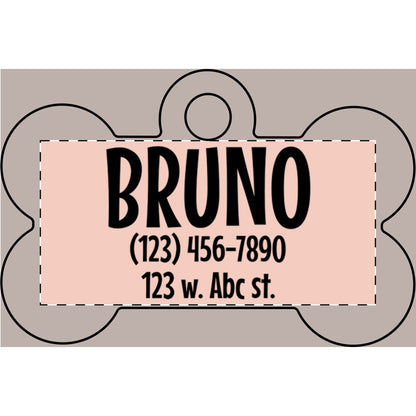 Name Info Pet Tag (Engraving)