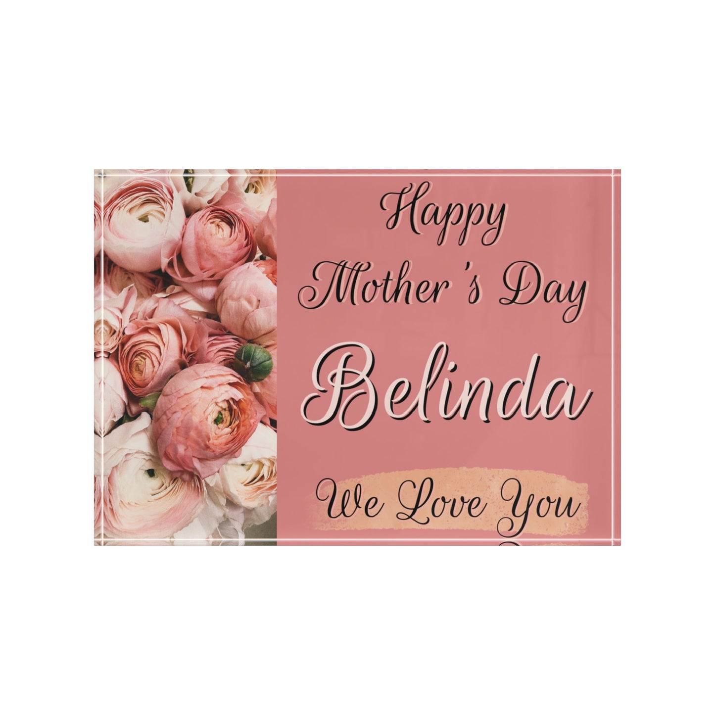 Pink Roses Mother's Day Photo Block