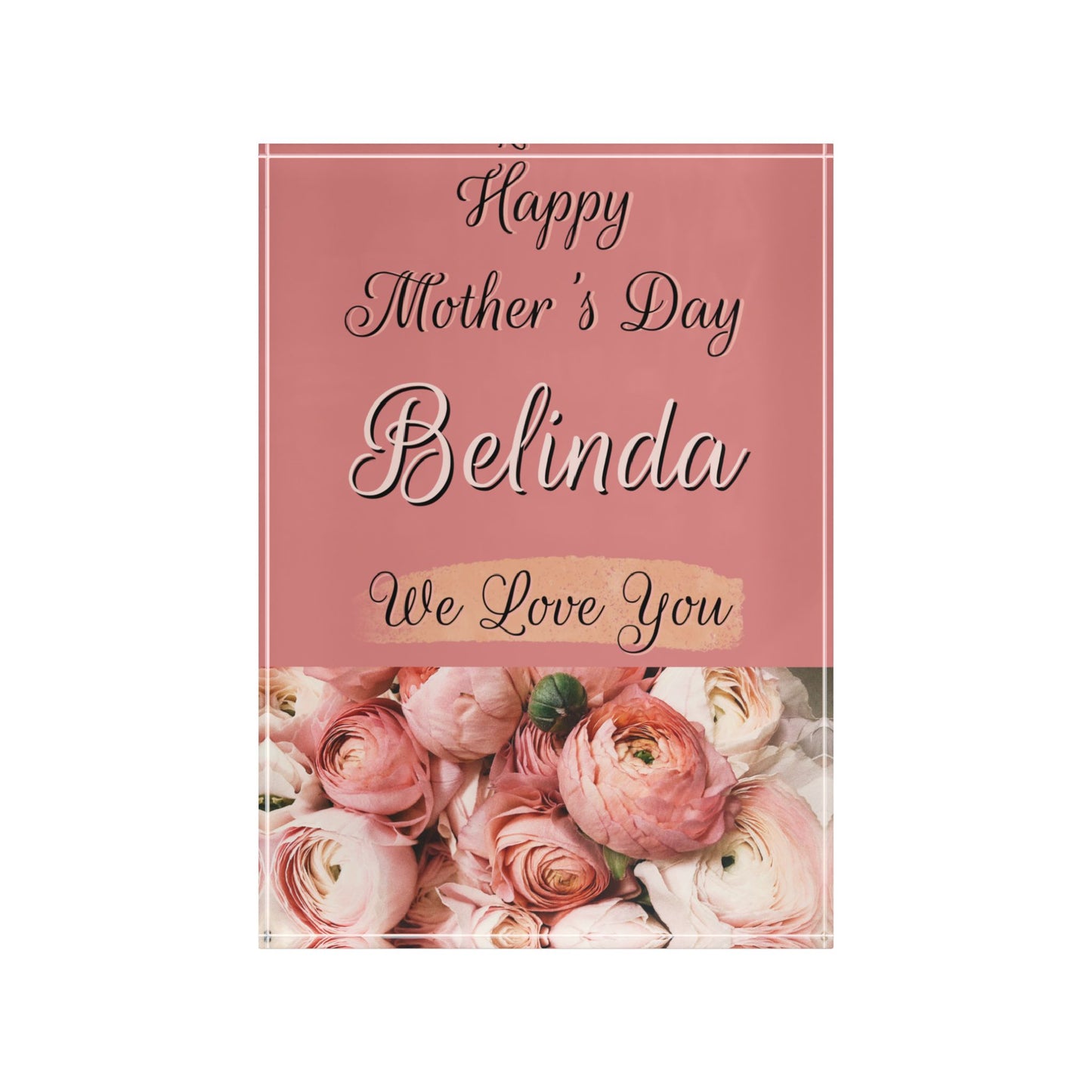 Pink Roses Mother's Day Photo Block