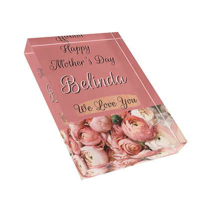 Pink Roses Mother's Day Photo Block