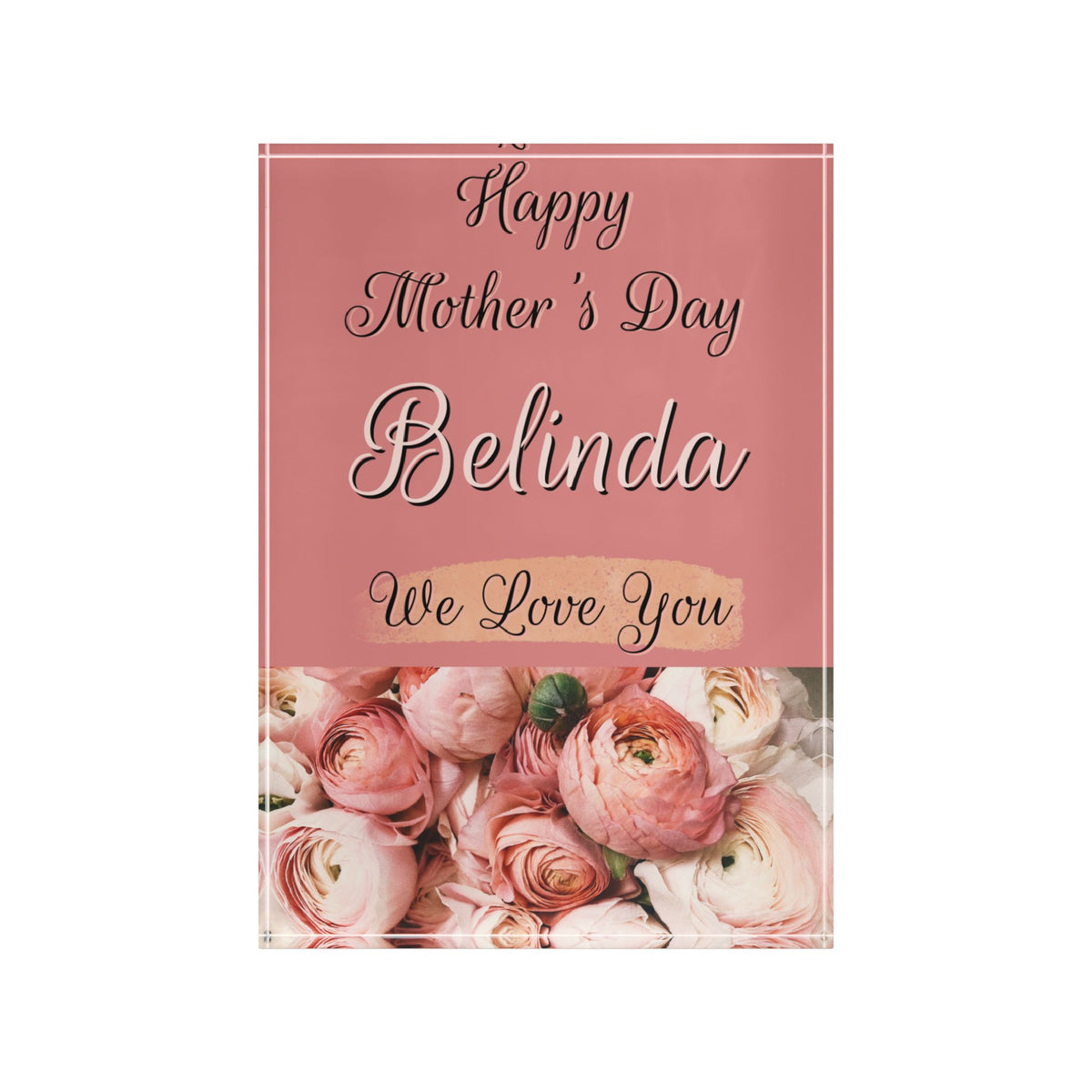 Pink Roses Mother's Day Photo Block