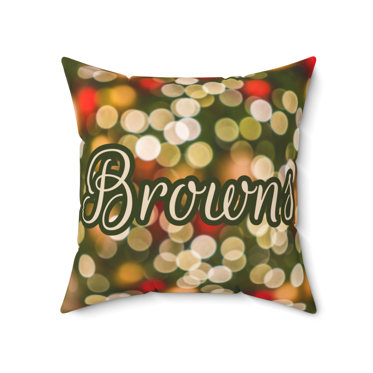Red Blurred Lights Name Square Pillow/Case