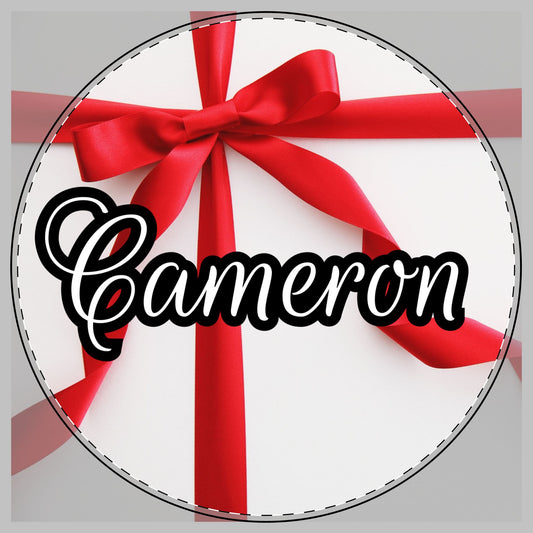 Red Bow Name Round Cutting Board
