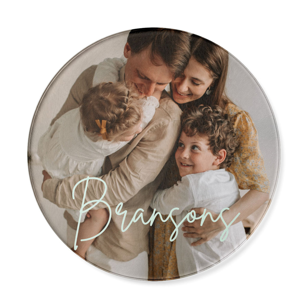 Custom Photo Name Round Cutting Board