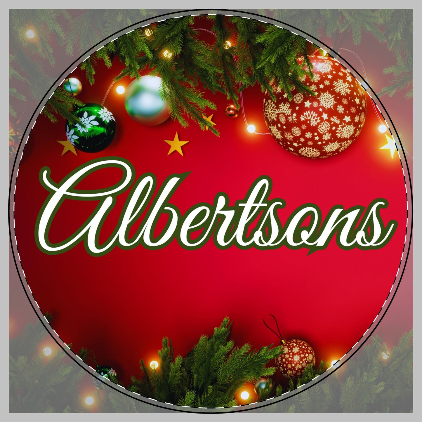 Tree Ornaments Name Round Cutting Board
