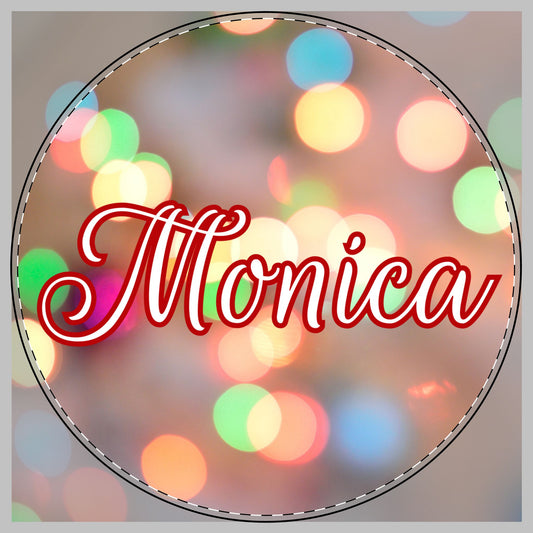 Blurred Lights Name Round Cutting Board