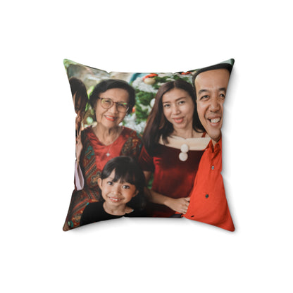Custom Photo Name Square Pillow/Case