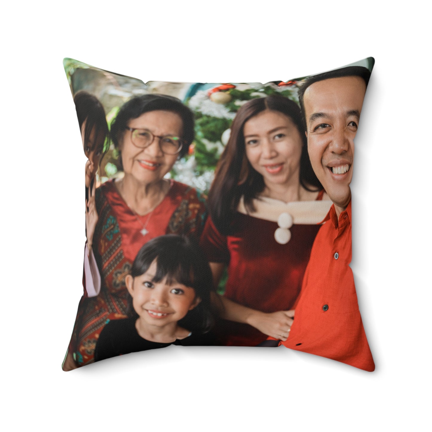 Custom Photo Name Square Pillow/Case