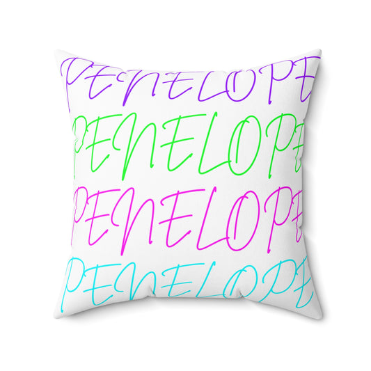 Bright Names Spun Polyester Square Pillow