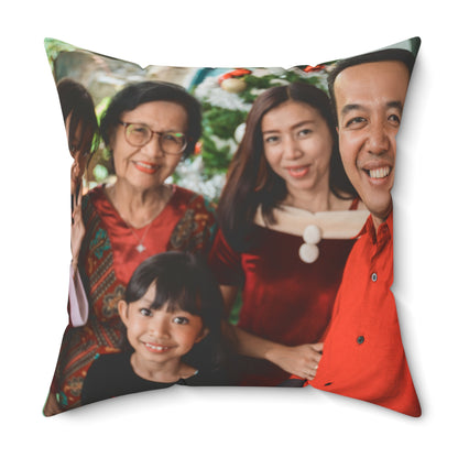 Custom Photo Name Square Pillow/Case