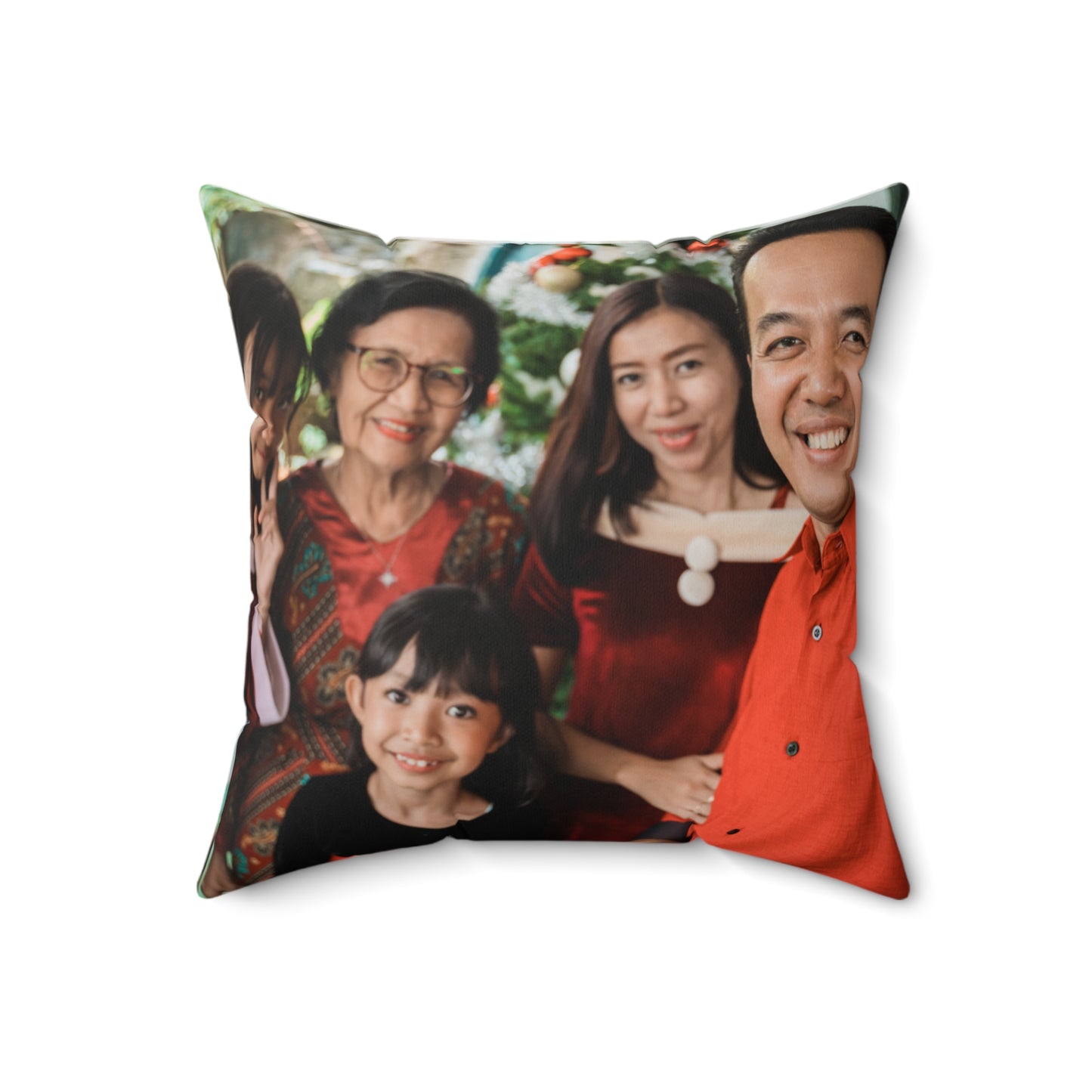 Custom Photo Name Square Pillow/Case