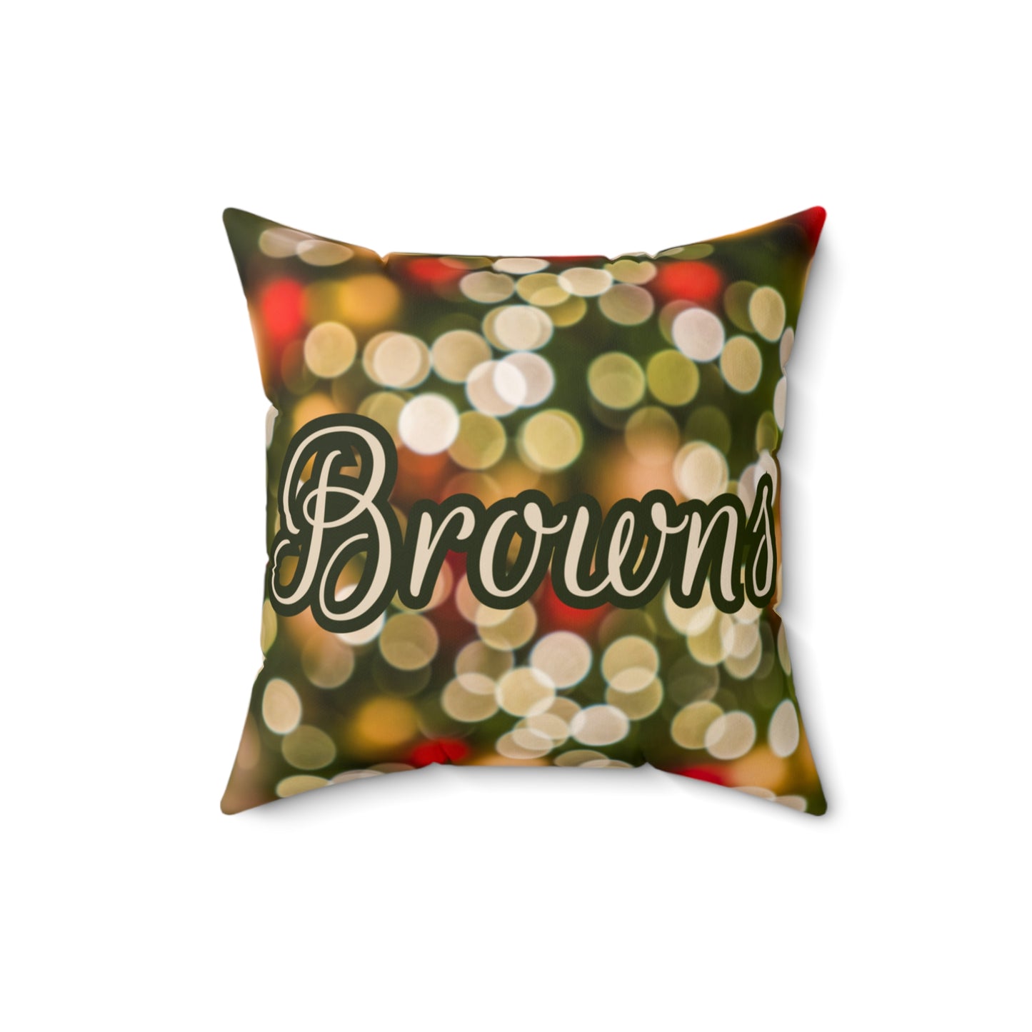 Red Blurred Lights Name Square Pillow/Case