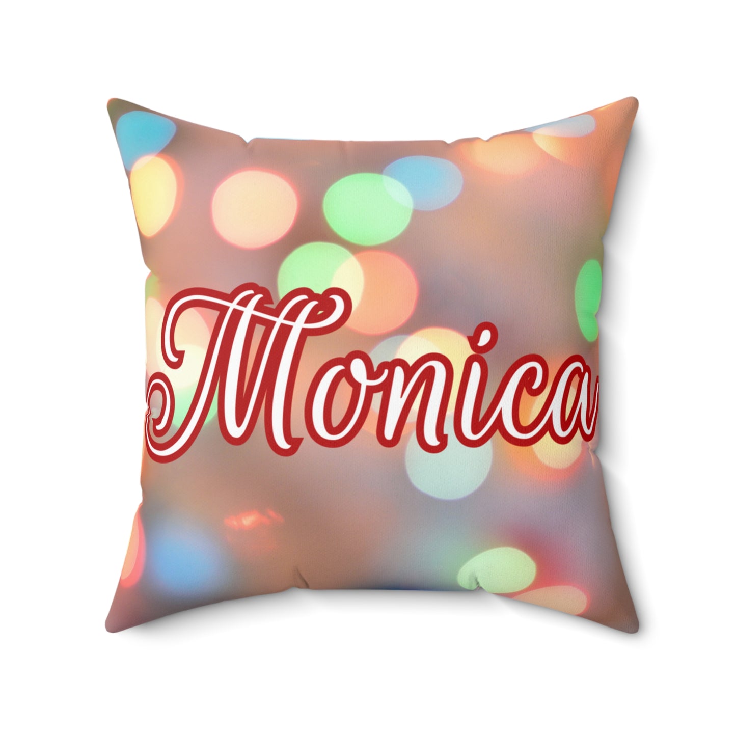 Blurred Lights Name Square Pillow/Case
