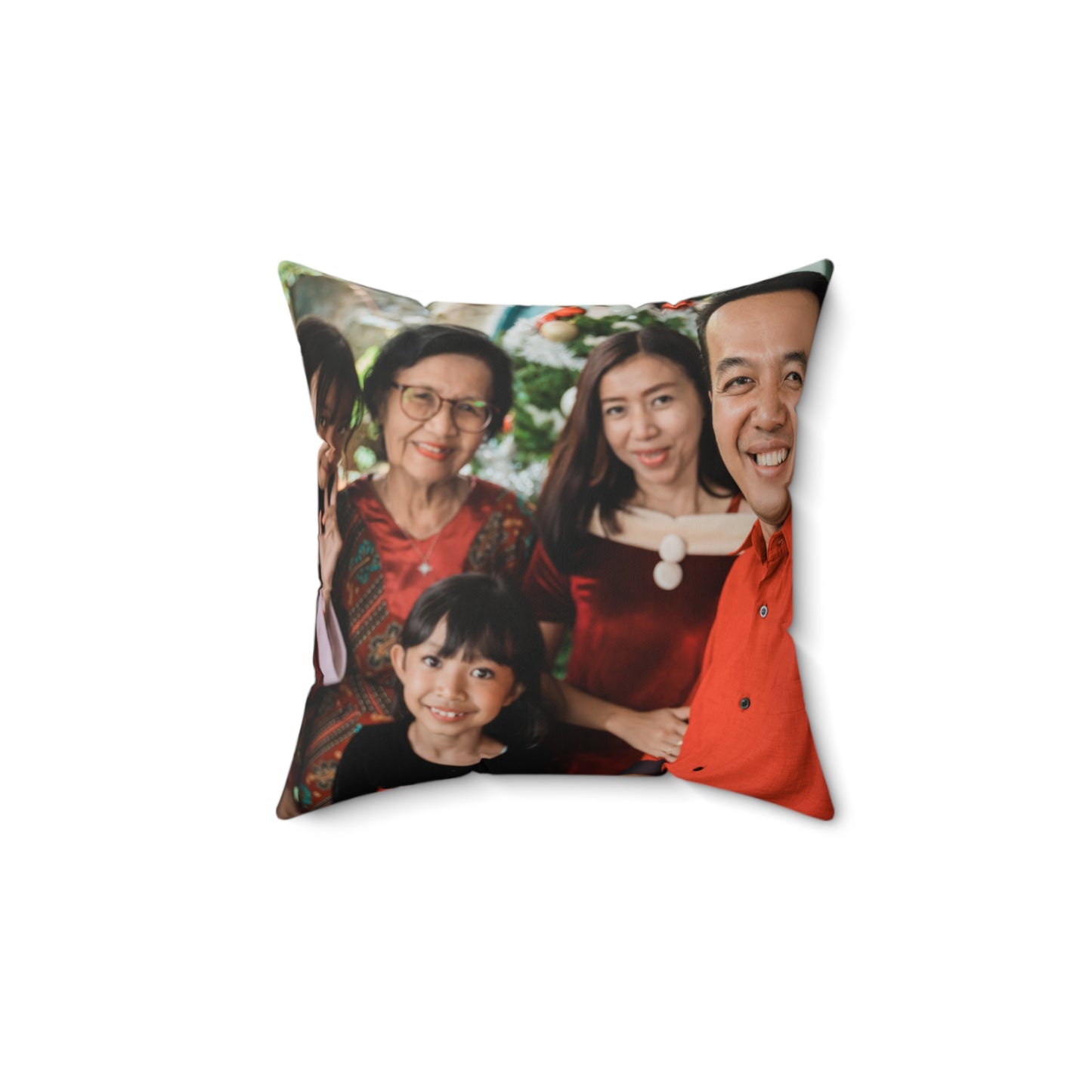 Custom Photo Name Square Pillow/Case