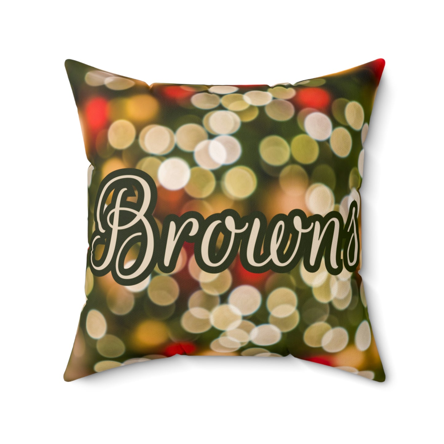 Red Blurred Lights Name Square Pillow/Case