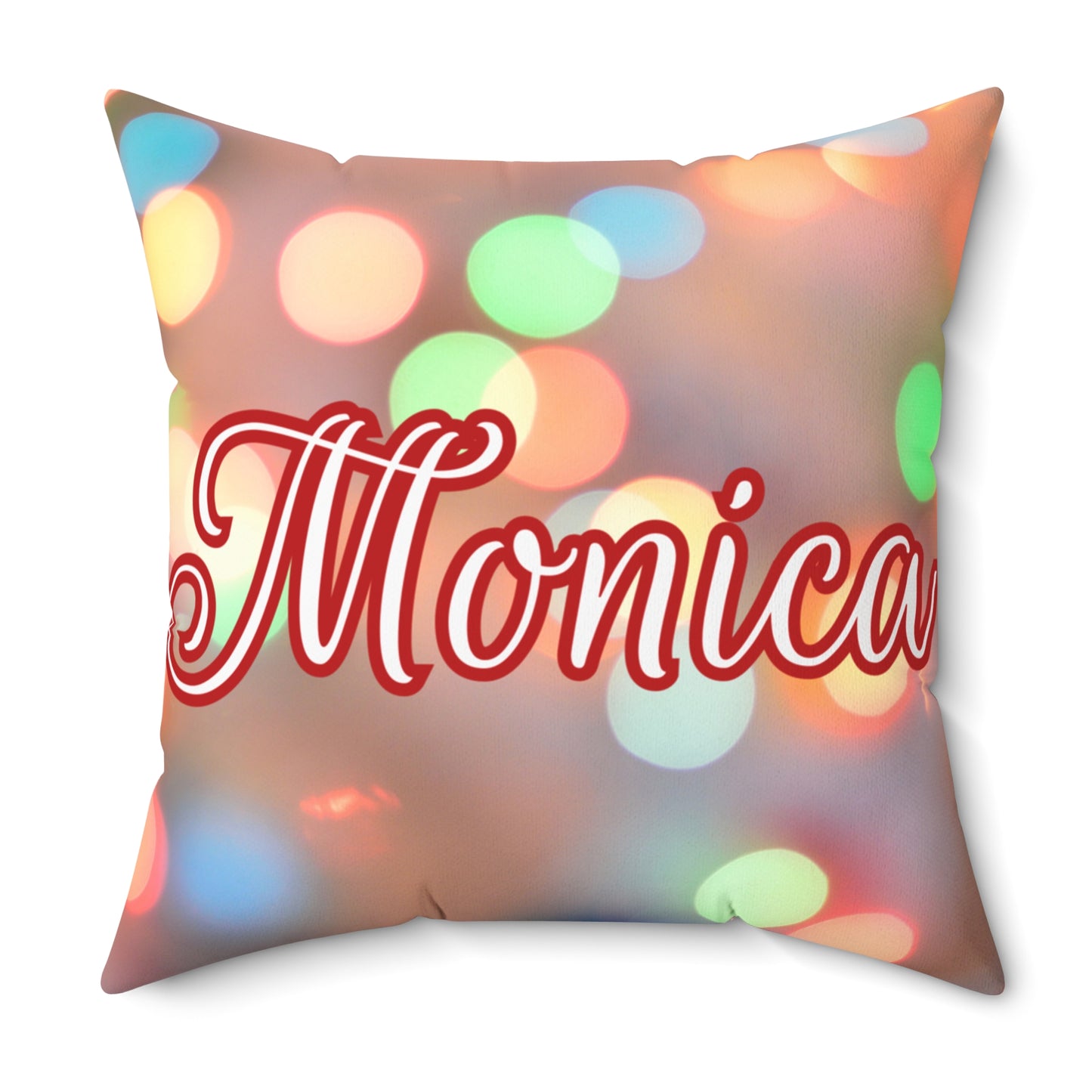 Blurred Lights Name Square Pillow/Case