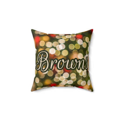 Red Blurred Lights Name Square Pillow/Case