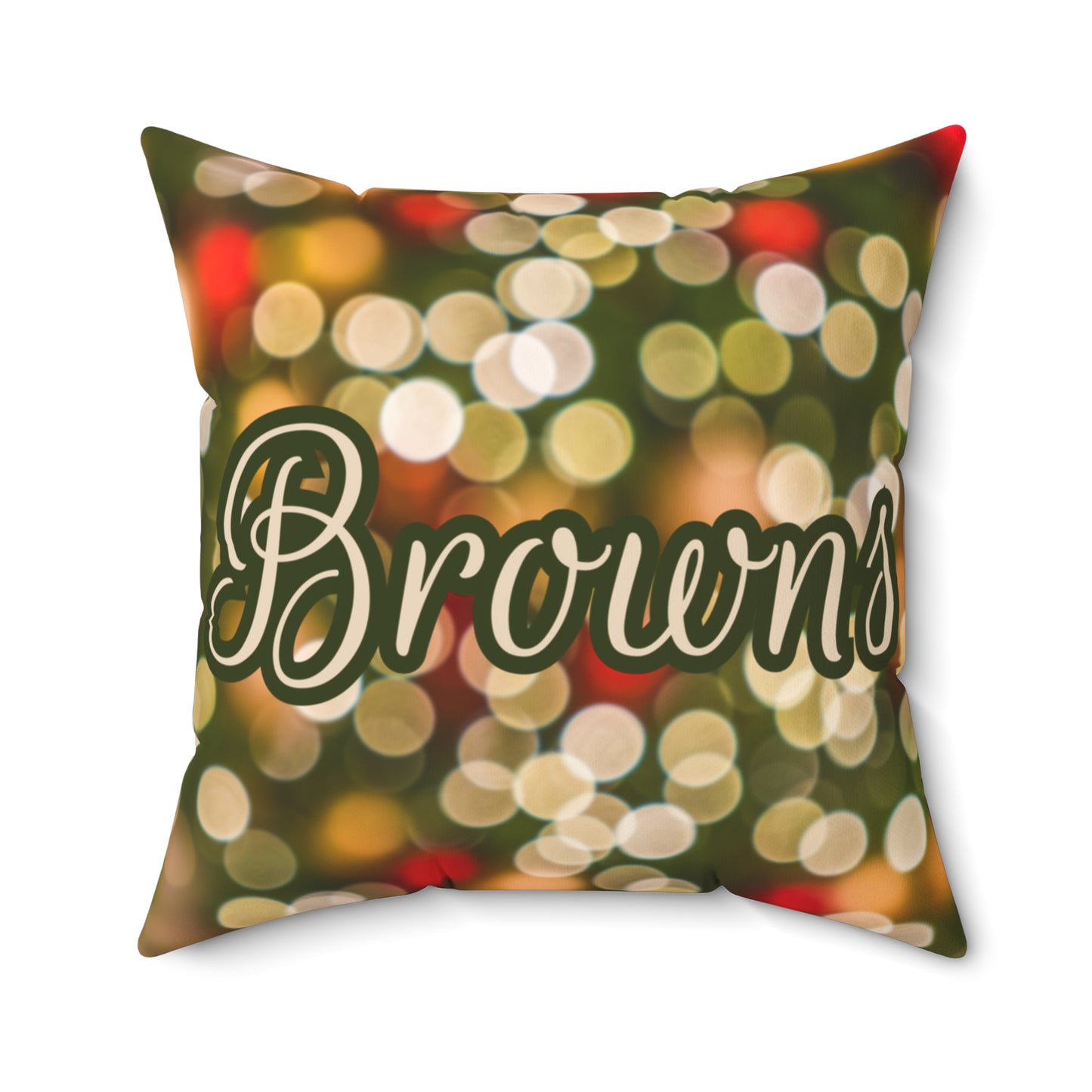 Red Blurred Lights Name Square Pillow/Case