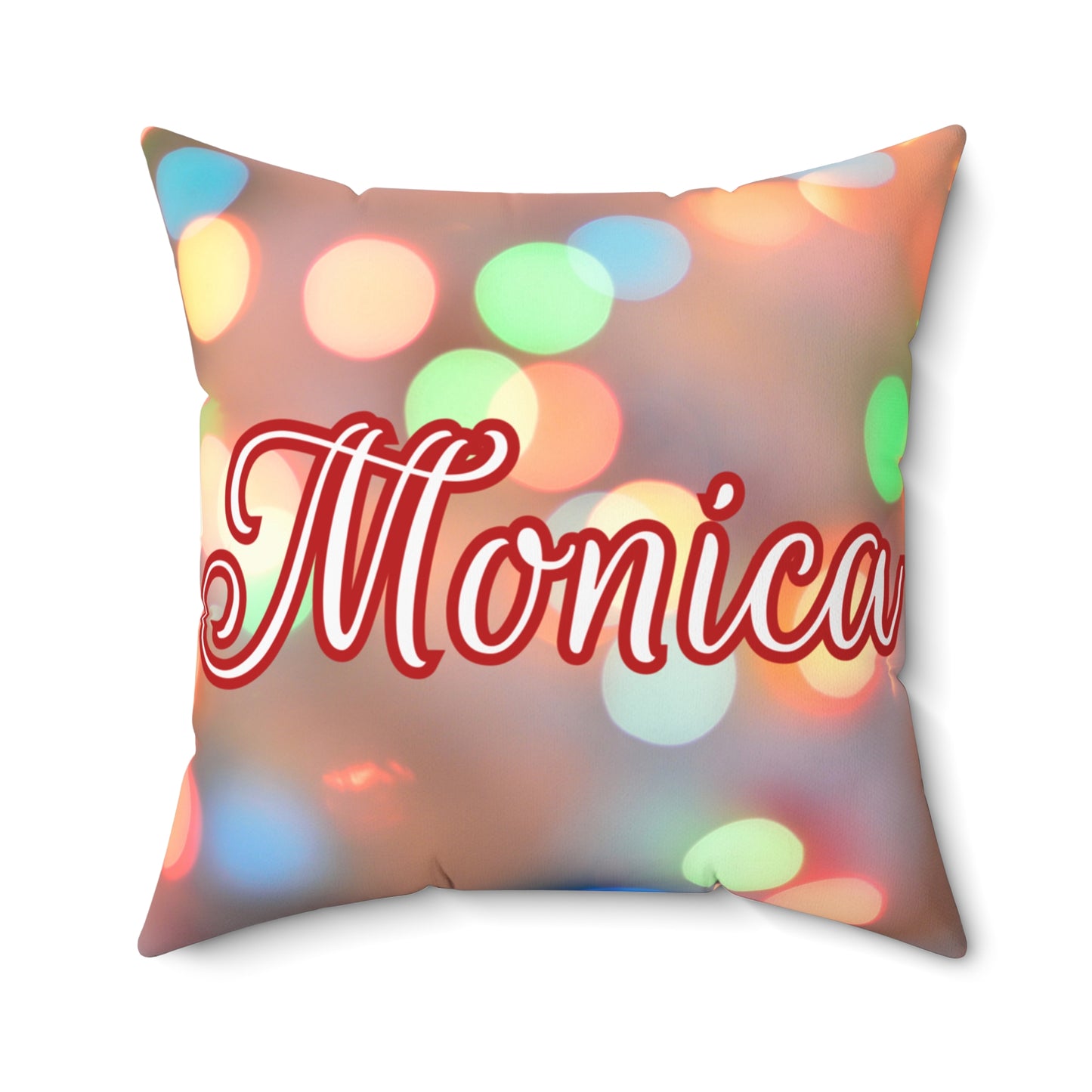 Blurred Lights Name Square Pillow/Case