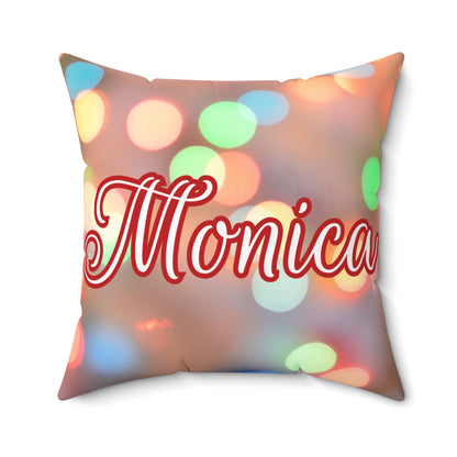 Blurred Lights Name Square Pillow/Case