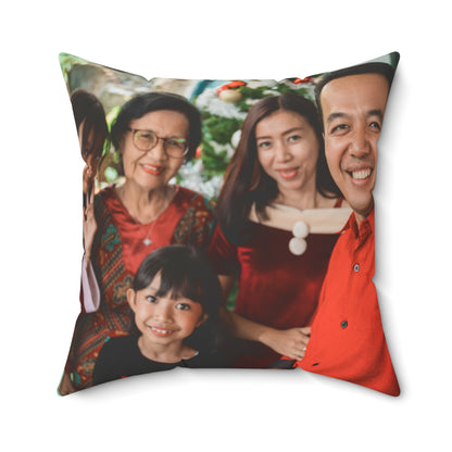 Custom Photo Name Square Pillow/Case