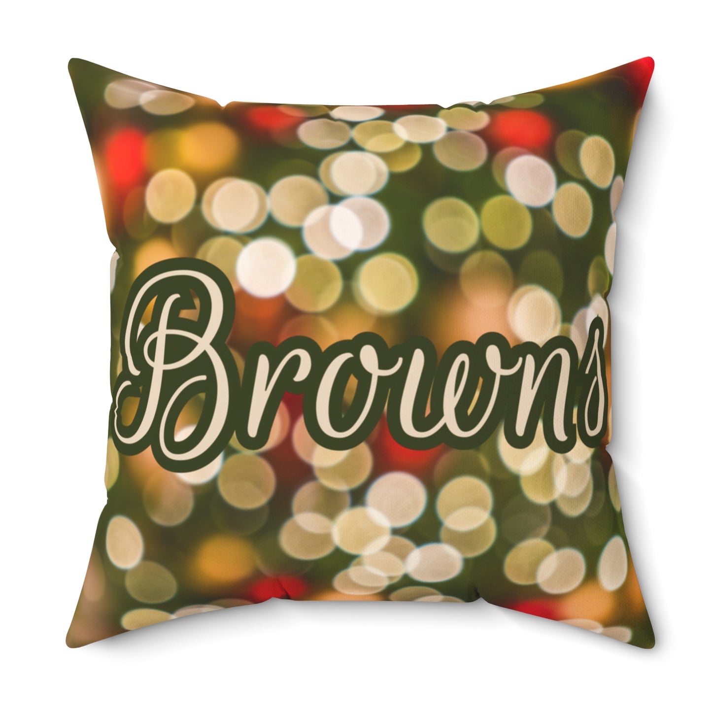 Red Blurred Lights Name Square Pillow/Case