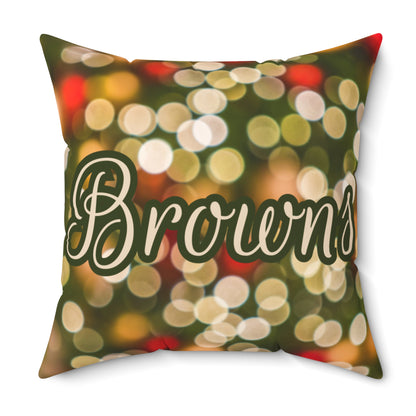 Red Blurred Lights Name Square Pillow/Case