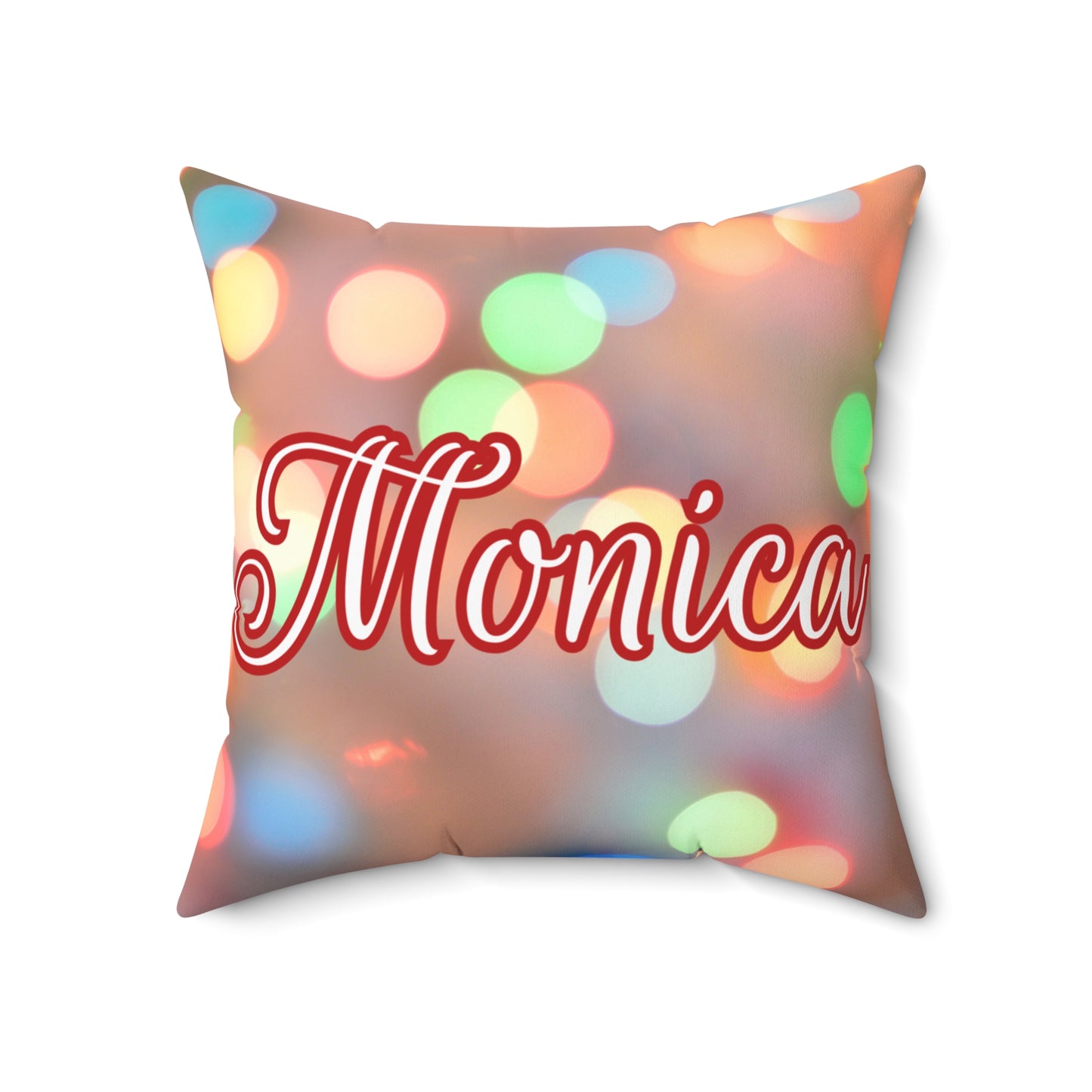 Blurred Lights Name Square Pillow/Case