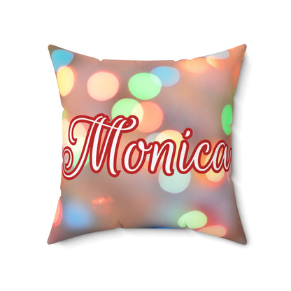 Blurred Lights Name Square Pillow/Case