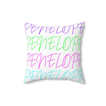 Bright Names Spun Polyester Square Pillow