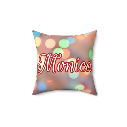 Blurred Lights Name Square Pillow/Case