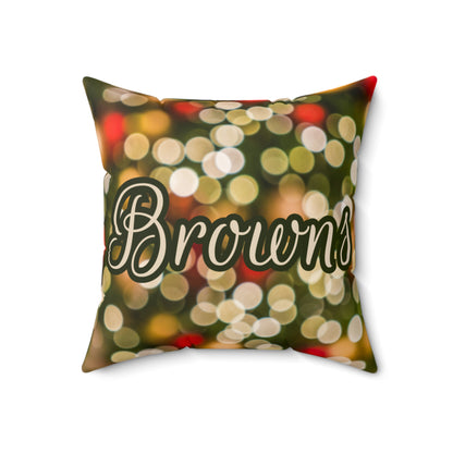 Red Blurred Lights Name Square Pillow/Case