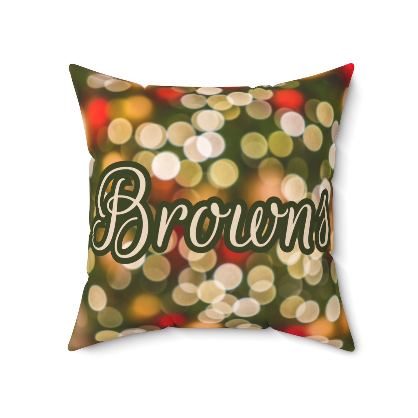 Red Blurred Lights Name Square Pillow/Case