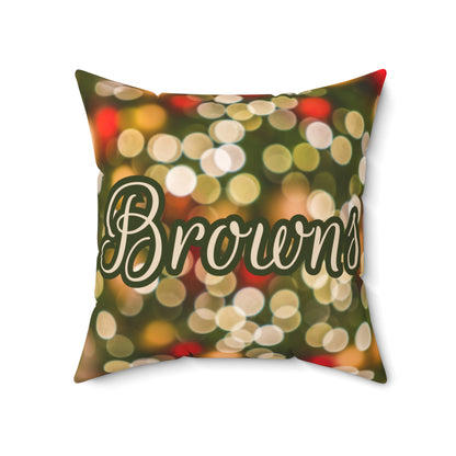 Red Blurred Lights Name Square Pillow/Case