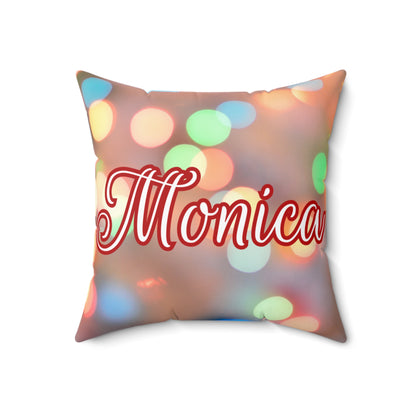 Blurred Lights Name Square Pillow/Case