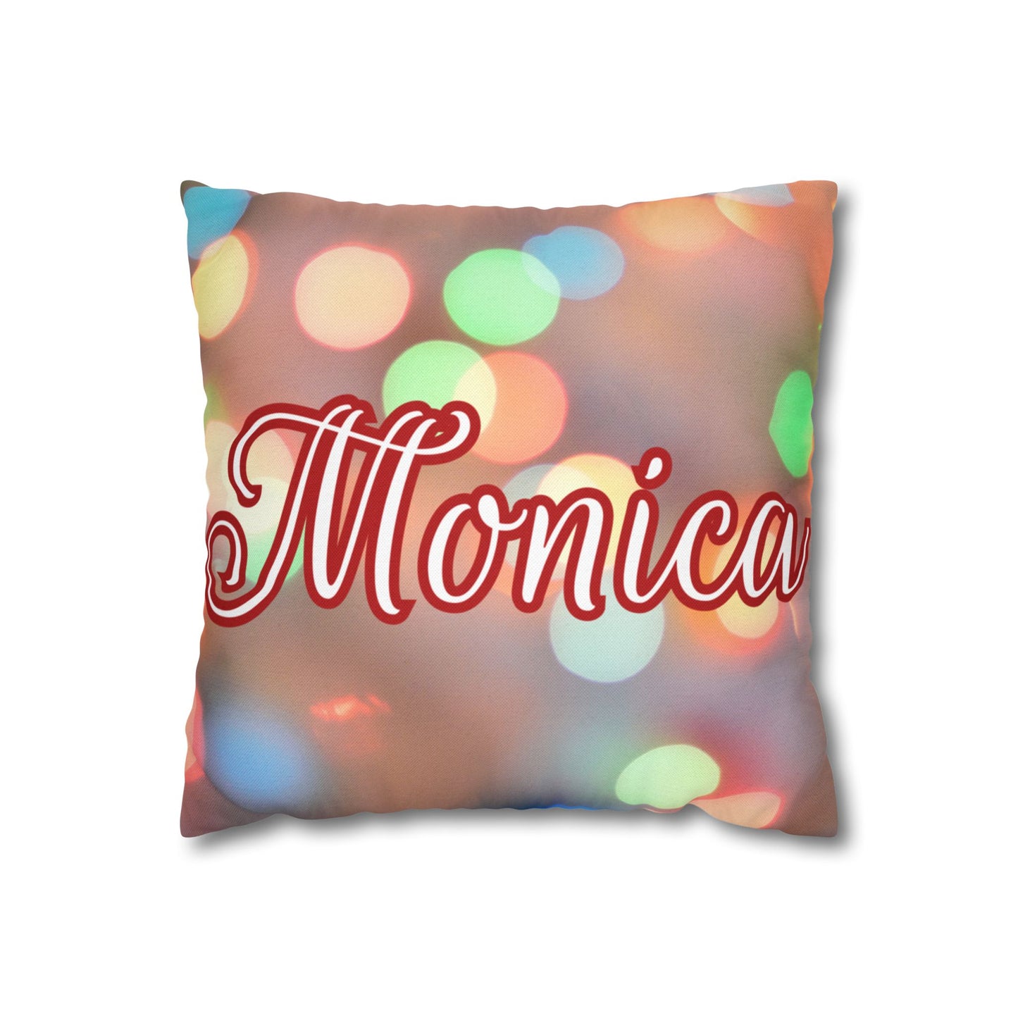 Blurred Lights Name Square Pillow/Case