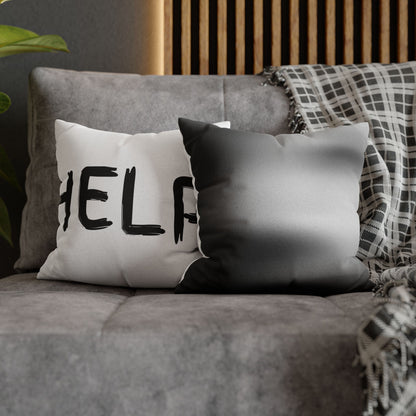Help Face / Name Faux Suede Square Pillowcase