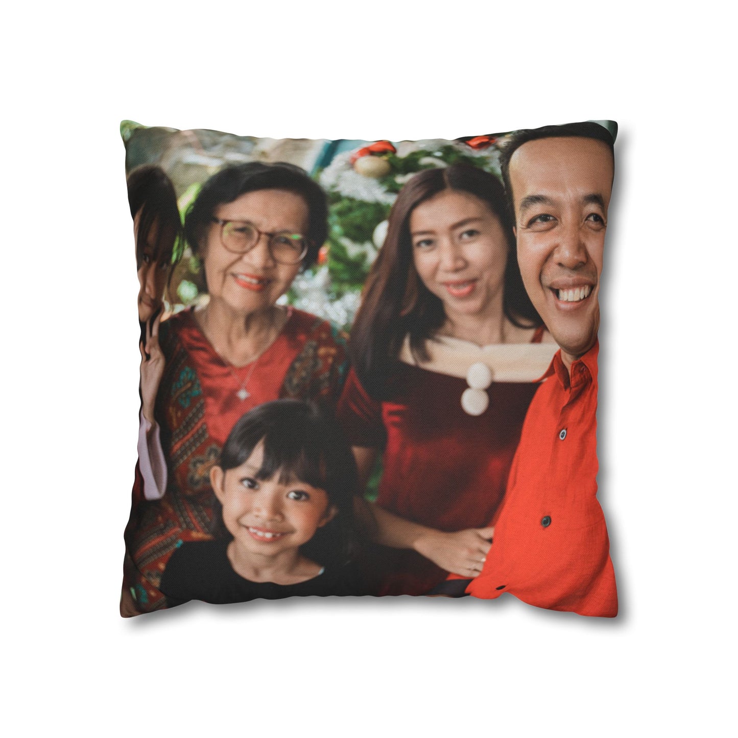 Custom Photo Name Square Pillow/Case
